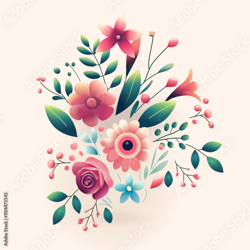 Colorful spring flowers