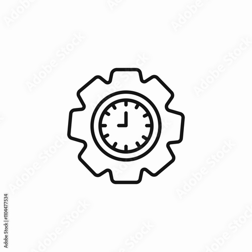 time management icon sign vector