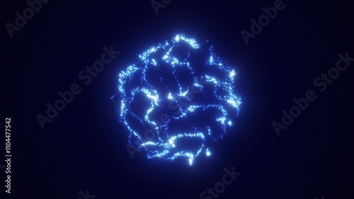 Wallpaper Mural Neural background, flow glow particles, abstract technological sphere, sphere animation, particle animation Torontodigital.ca