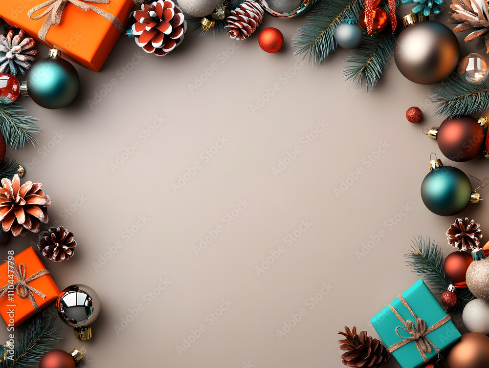 Festive Decorations Create a Warm and Inviting Holiday Atmosphere With Presents and Ornaments Festive Decorations Create a Warm and Inviting Holiday Atmosphere With Presents and Ornaments