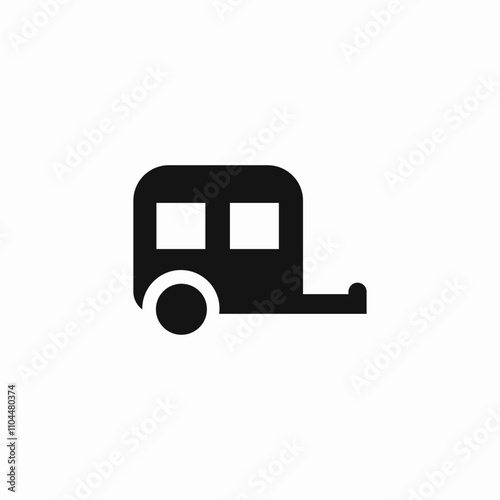 caravan trailer icon sign vector