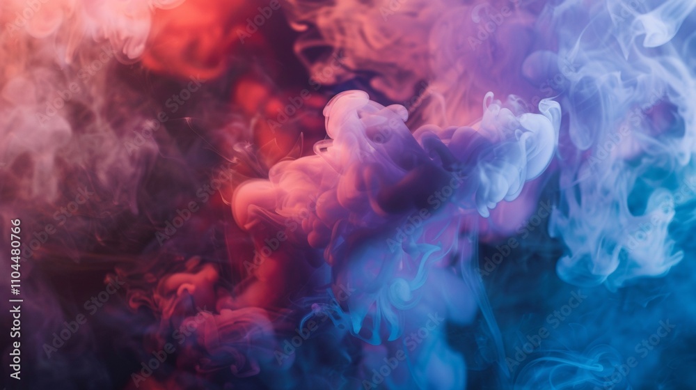 Abstract swirls of colorful smoke in pink and blue hues Abstract swirls of colorful smoke in pink and blue hues