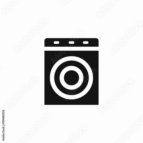 laundry washing machine icon sign vector