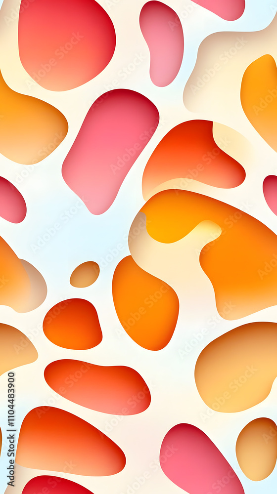 Fototapeta premium Vibrant Abstract Wallpaper Design Featuring Fluid Shapes and Warm Colors for Creative Inspiration