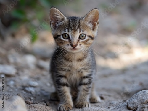 Wallpaper Mural Stunning close-up of a cat’s face, focusing on its vivid green eye, intricate fur details. Torontodigital.ca