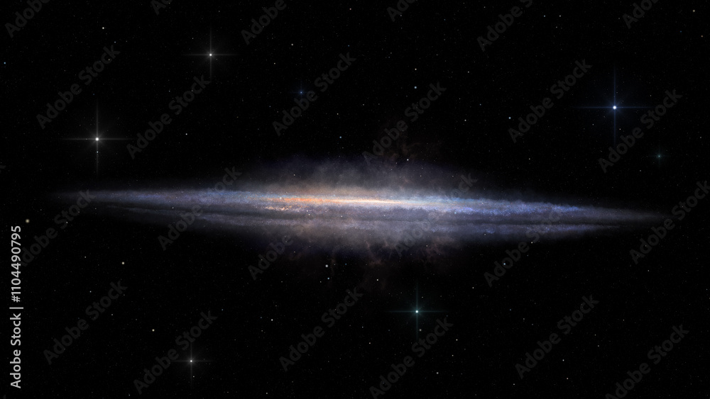Fototapeta premium Edge-on galaxy
