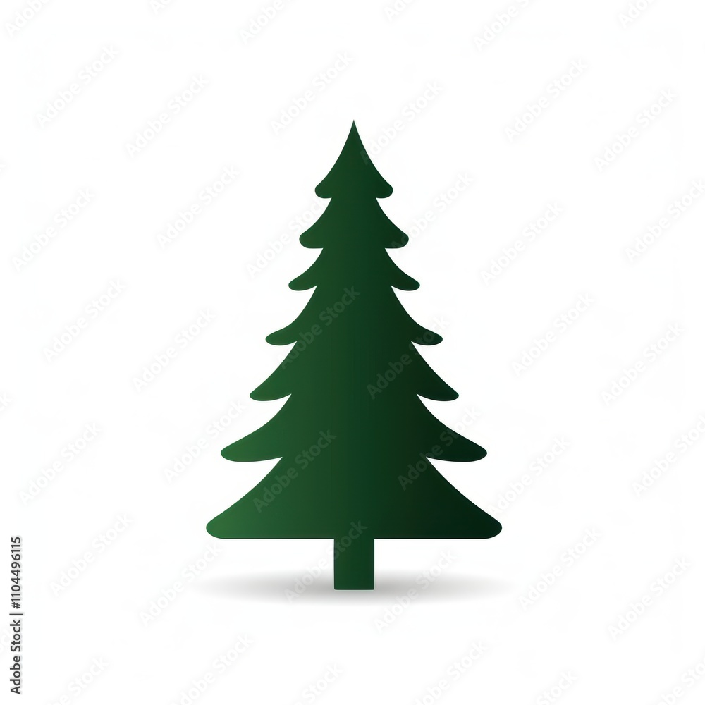 Minimalist green silhouette of a pine tree on a white background, symbolizing nature and the holiday season. Minimalist green silhouette of a pine tree on a white background, symbolizing nature and the holiday season.