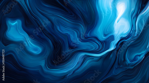 A vibrant and ever-changing abstract aurora emerges in the serene hues of polar night blue. Aurora. Illustration