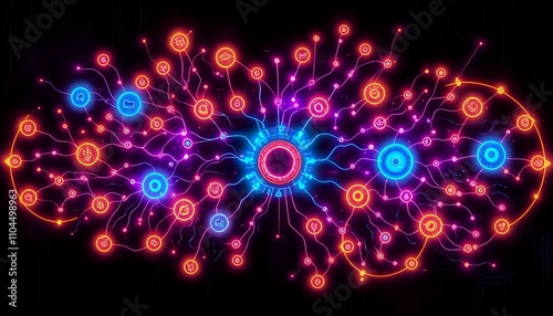 Neon Cybernetic Explosion