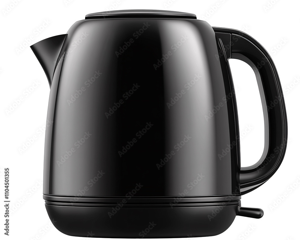 a black tea kettle with a handle