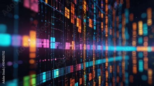 Wallpaper Mural Neon Data Stream Torontodigital.ca