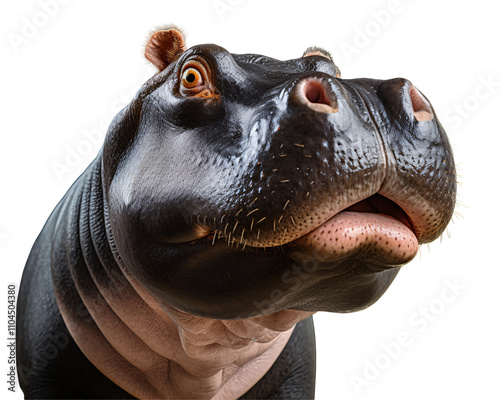 a close up of a hippo