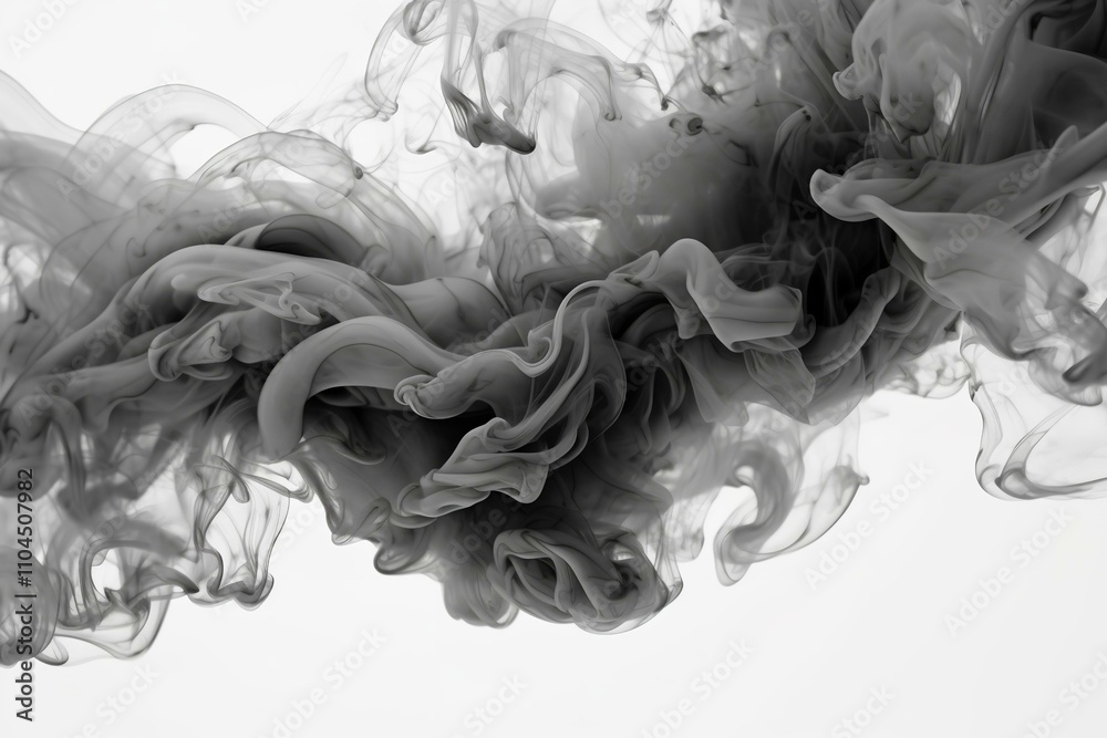 Abstract black smoke, white background with various natural clouds and smoke Beautiful cloudy smoke on an isolated background. soft mystery horror design, spooky background texture Abstract black smoke, white background with various natural clouds and smoke Beautiful cloudy smoke on an isolated background. soft mystery horror design, spooky background texture