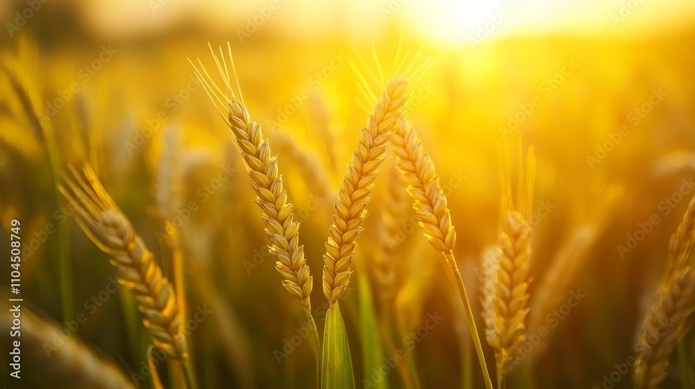 Zoomed in on wheat sprouts. Zoomed in on wheat sprouts.