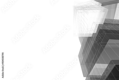 Abstract architectural background 3d illustration
