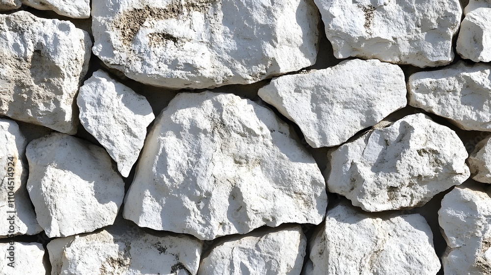 Rough, white stone wall texture. Rough, white stone wall texture.
