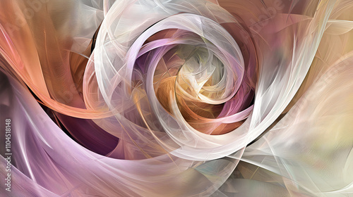 Colorful swirls in pastel shades create a dreamlike abstract pattern with flowing shapes and soft textures