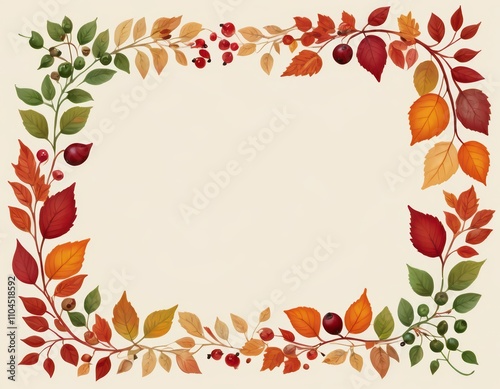 autumn leaves frame