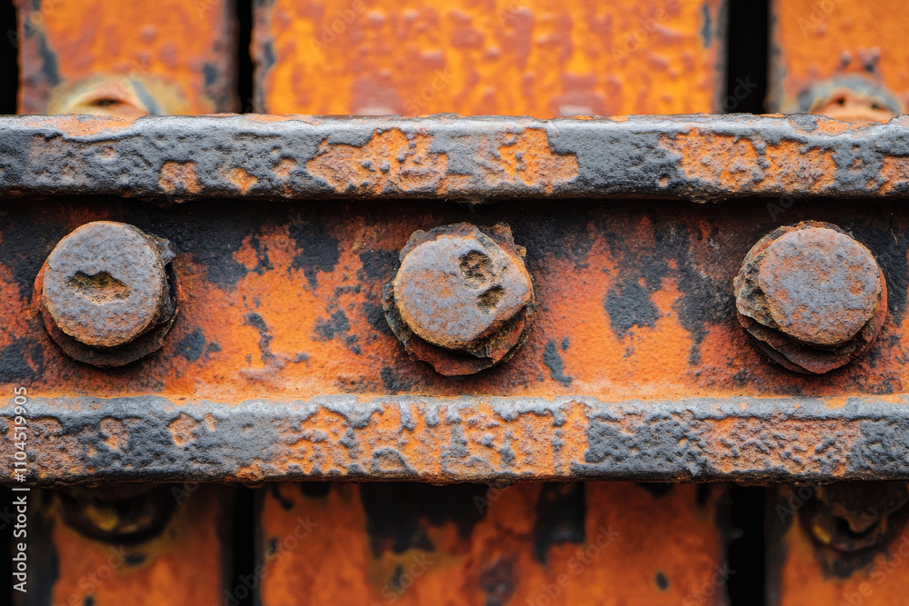 A rustic iron surface with natural rust formations and deep orange and brown tones, adding an authentic vintage appeal. A rustic iron surface with natural rust formations and deep orange and brown tones, adding an authentic vintage appeal.