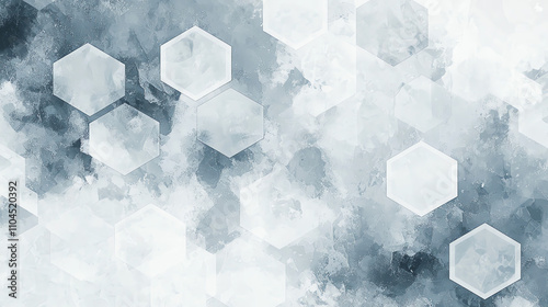 Gray and white hexagon pattern texture creates a modern, abstract background with depth and sophistication