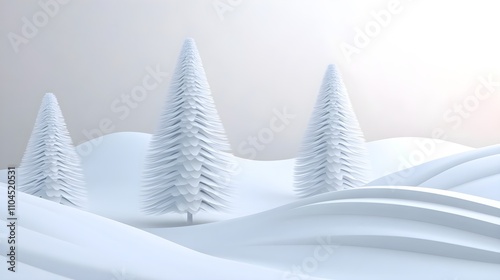 White beautiful futuristic background for product presentation, clean like paper, minimalistic Christmas graphic elements, with minimalistics elements of stripe photo