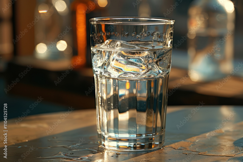 A glass of clean drinking water A glass of clean drinking water