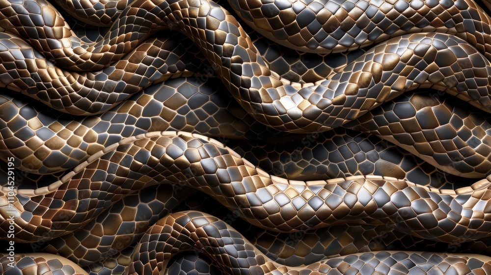 A close-up view of a textured surface resembling a snake skin pattern, showcasing rich gold and black tones. A close-up view of a textured surface resembling a snake skin pattern, showcasing rich gold and black tones.