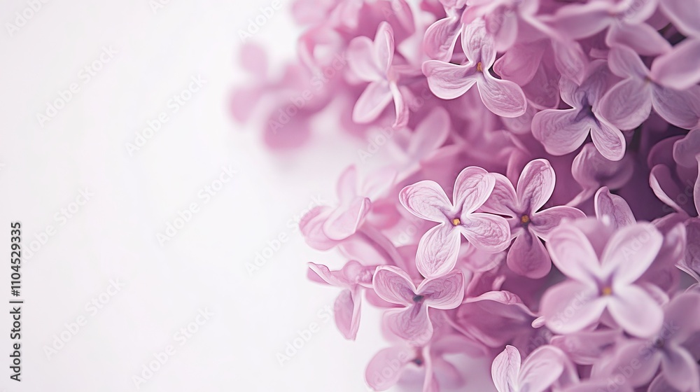 Lilacs on white.