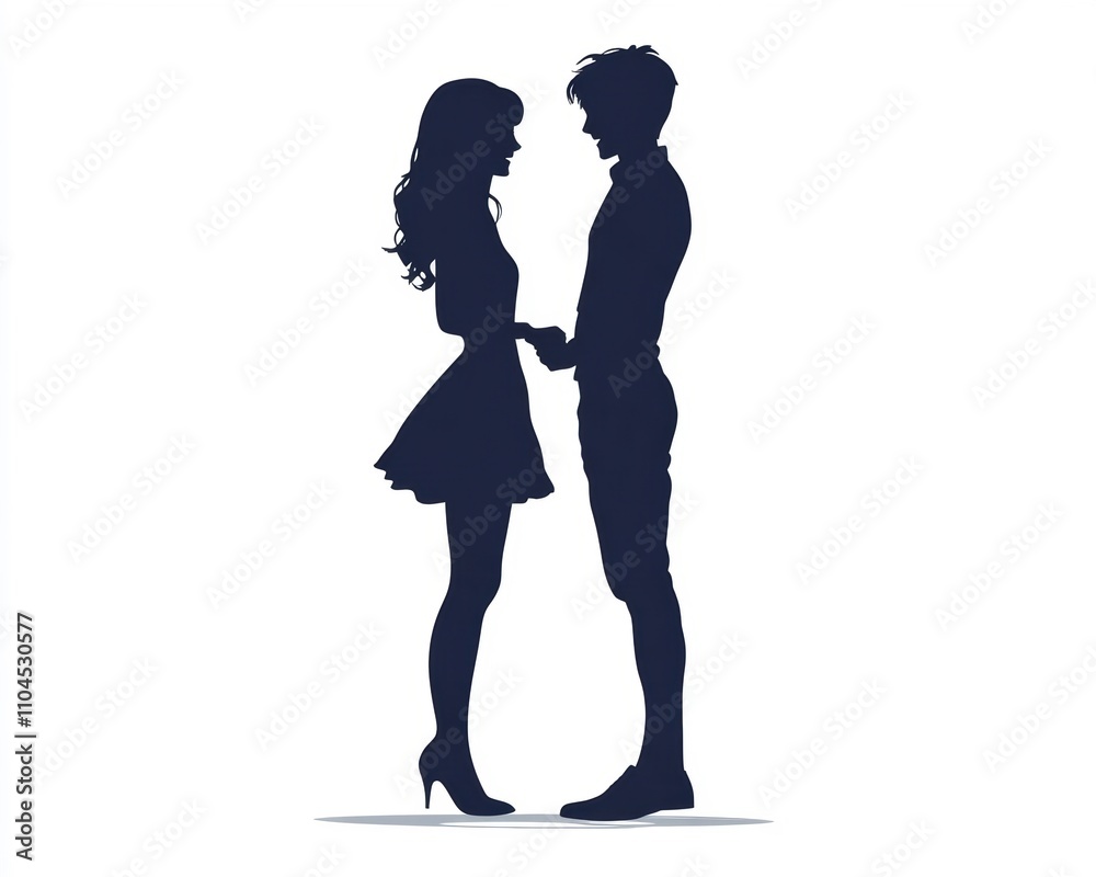 Silhouette of a couple holding hands, showcasing a romantic moment filled with love and connection. Silhouette of a couple holding hands, showcasing a romantic moment filled with love and connection.