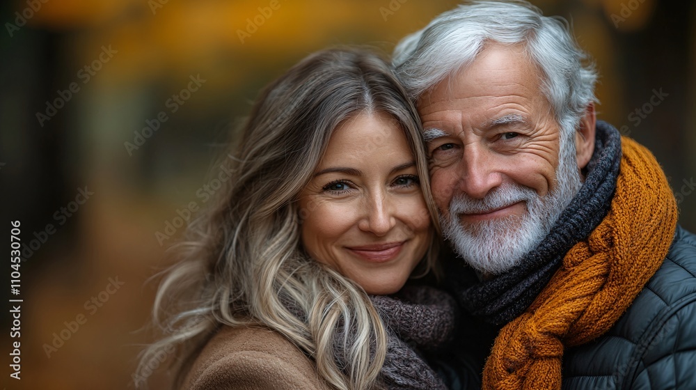 Outdoor, hug and senior couple for fitness, exercise and walking with happy people in retirement Outdoor, hug and senior couple for fitness, exercise and walking with happy people in retirement