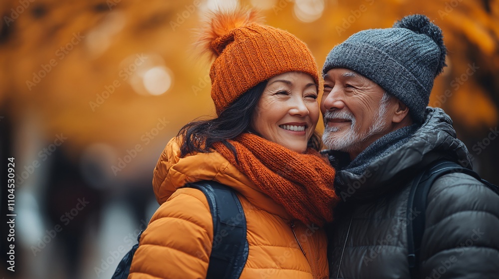 Outdoor, hug and senior couple for fitness, exercise and walking with happy people in retirement Outdoor, hug and senior couple for fitness, exercise and walking with happy people in retirement