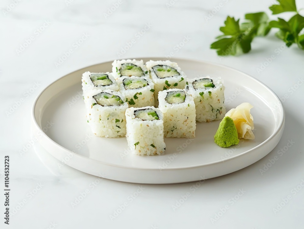 Savoring sushi rolls with soy sauce a culinary delight in a modern dining environment Savoring sushi rolls with soy sauce a culinary delight in a modern dining environment