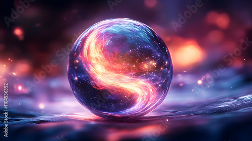 Cosmic Orb 3D Illustration