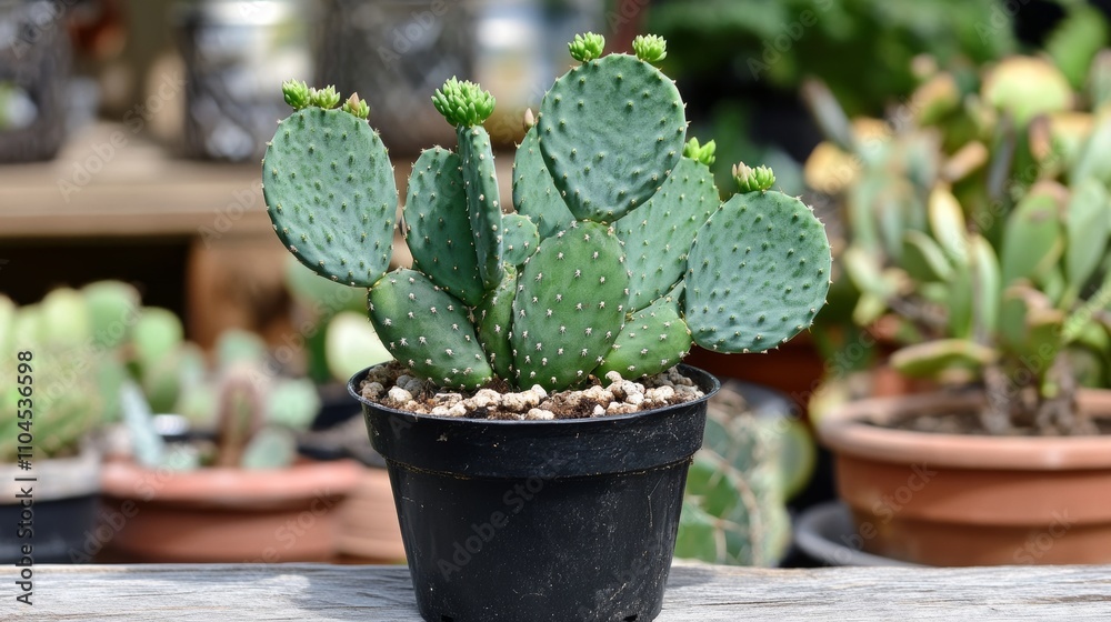 Prickly cactus plant