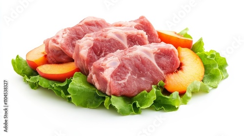 Meat salad with fruit