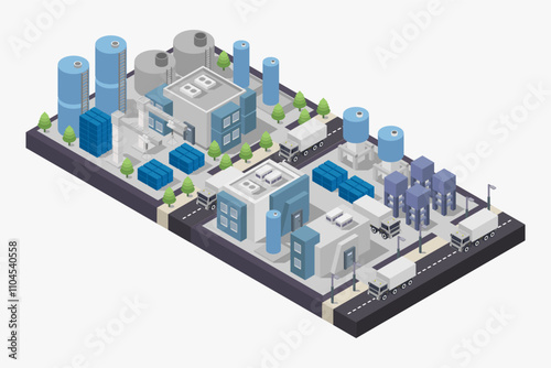 Isometric Factory Plant