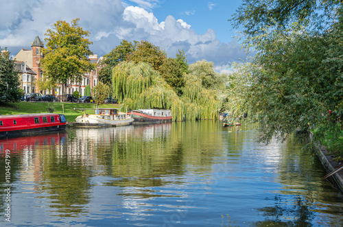 Banks of the River Cam in Cambridge, UK