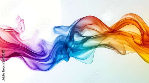 Colorful flowing liquid thermal waves abstract background. Chromatic. Illustration