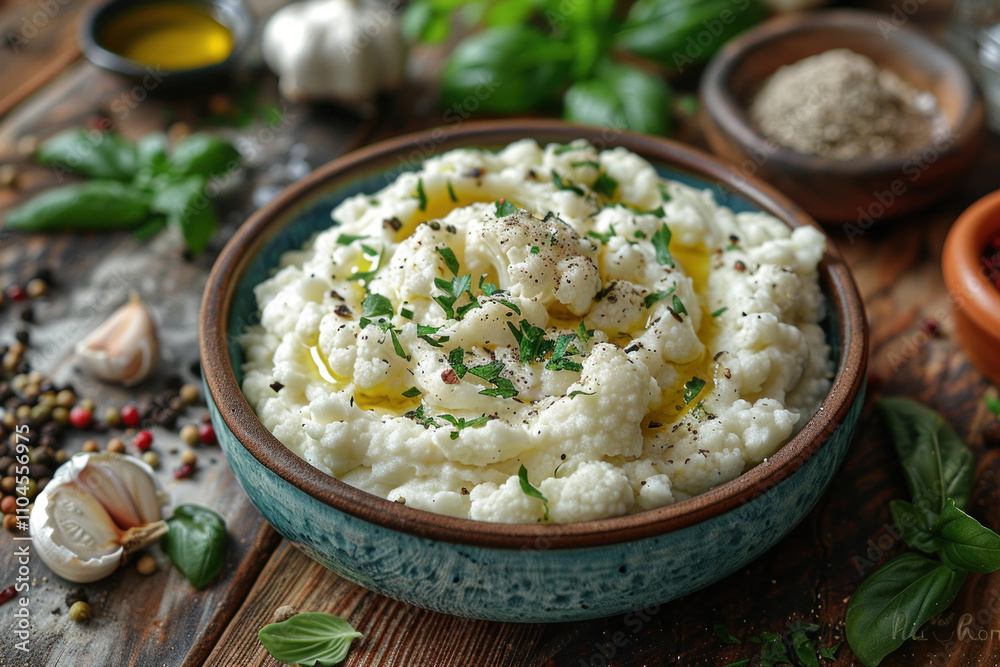 Mashed cauliflower with oil, keto diet,. Mashed cauliflower with oil, keto diet,.