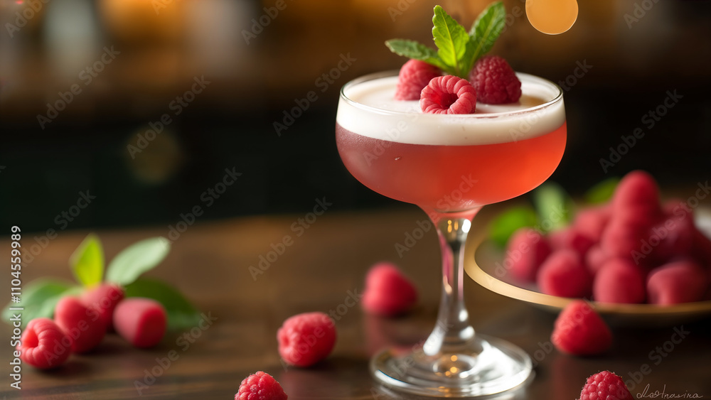Elegant Clover Club Cocktail Elegant Clover Club Cocktail