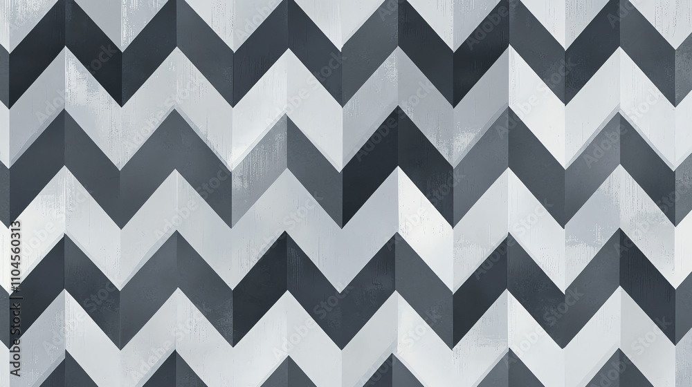 Patterned texture featuring shades of gray in a contemporary zigzag design for modern decor