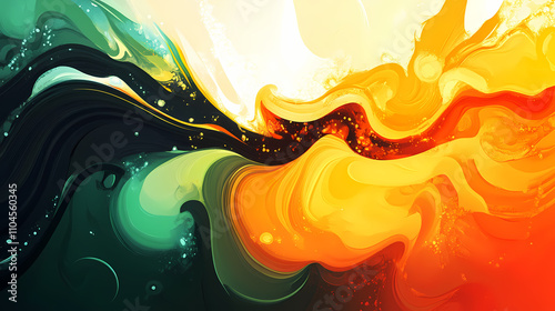 Abstract chromatic fluid wave background. Chromatic. Illustration photo