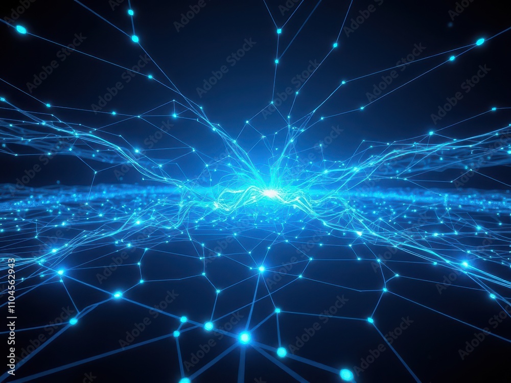 An abstract digital network connection concept, networking, communication, internet technology, information exchange, cloud computing An abstract digital network connection concept, networking, communication, internet technology, information exchange, cloud computing