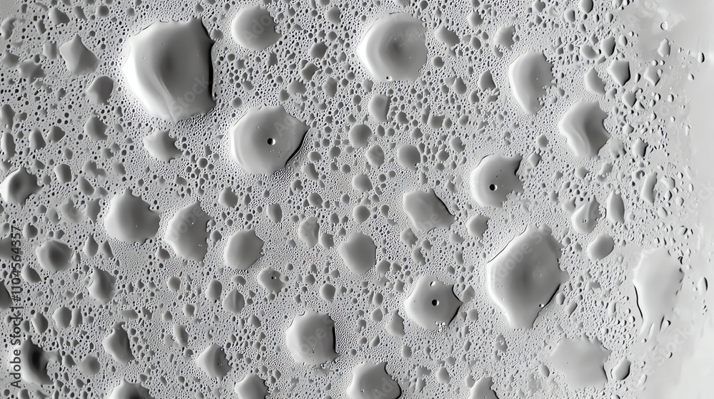 Droplets on glass create an abstract pattern during a rainy day, showcasing nature's delicate artistry in a plain environment Droplets on glass create an abstract pattern during a rainy day, showcasing nature's delicate artistry in a plain environment