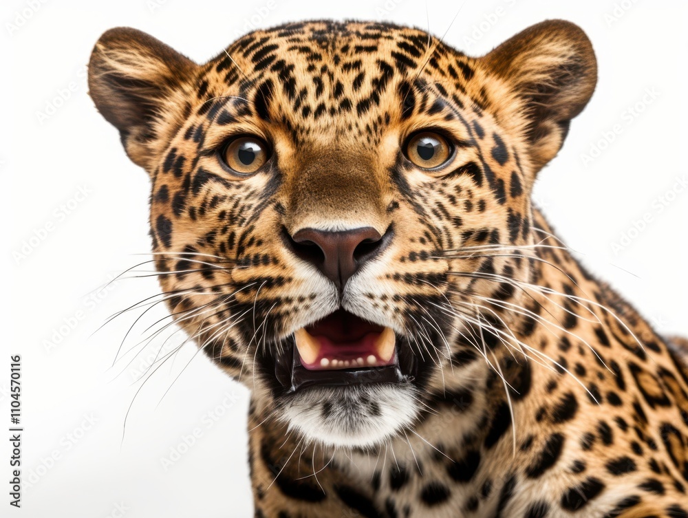 Close-up of a majestic leopard showcasing its striking features, vivid fur pattern, and expressive eyes, perfect for wildlife documentaries, educational materials, and animal conservation campaigns, Close-up of a majestic leopard showcasing its striking features, vivid fur pattern, and expressive eyes, perfect for wildlife documentaries, educational materials, and animal conservation campaigns,
