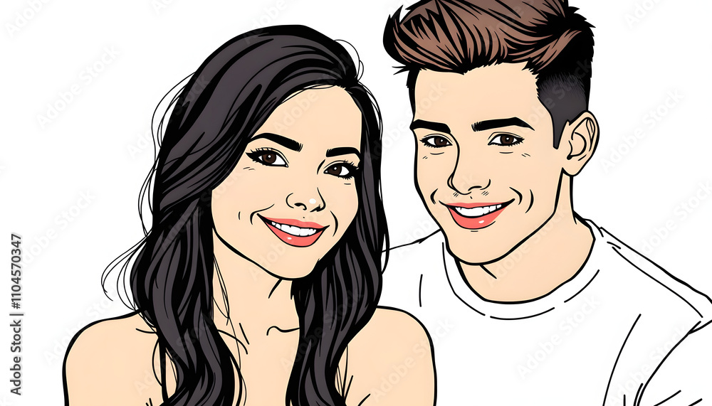 Nice young couple in the studio isolated with white highlights, png Nice young couple in the studio isolated with white highlights, png