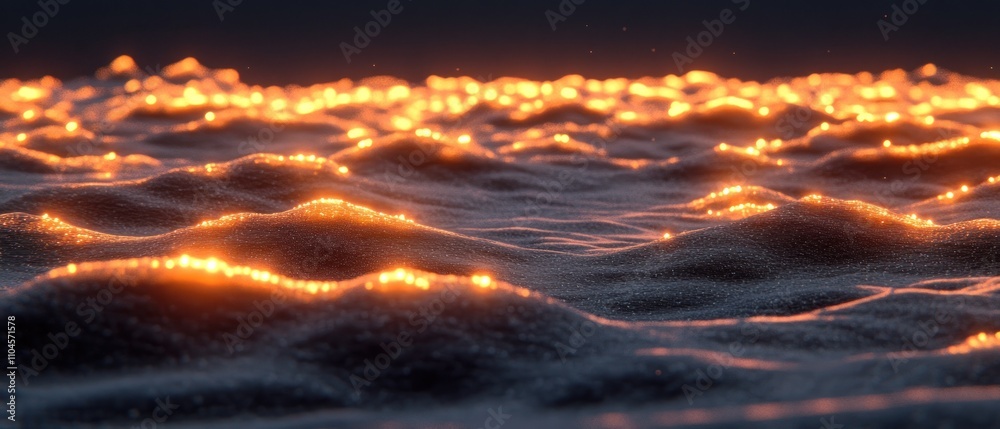 A shimmering, wavy surface resembling molten lava or a reflective water body at dusk. A shimmering, wavy surface resembling molten lava or a reflective water body at dusk.
