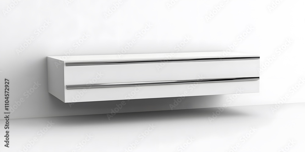 A sleek, modern wall-mounted drawer unit designed for storage and organization.
