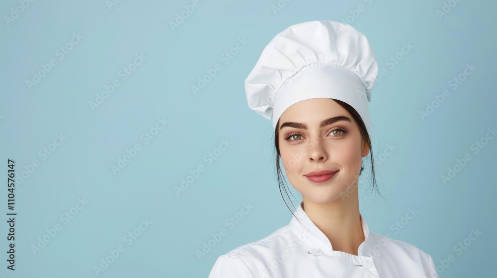 Charming chef in a hat skillfully chops fresh veggies, ready to create a delicious salad or pizza. Charming chef in a hat skillfully chops fresh veggies, ready to create a delicious salad or pizza.