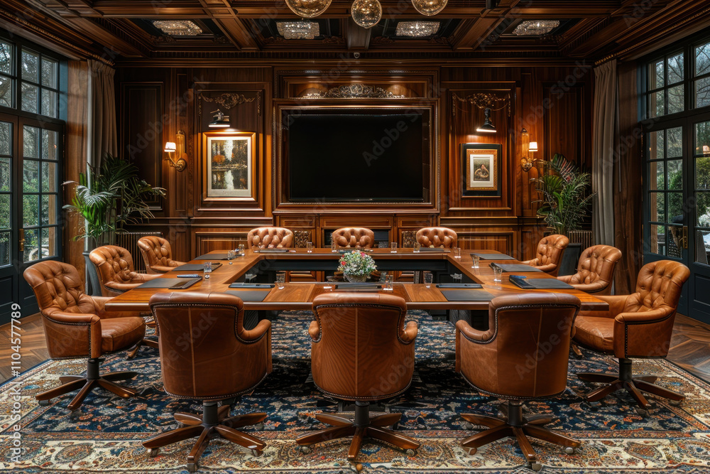 Fototapeta premium luxurious conference room or meeting room.